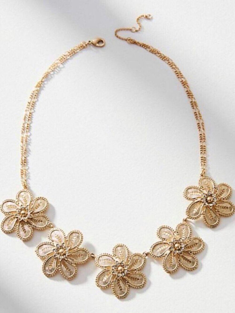 Anthropologie Fall Filigree Bib Necklace
